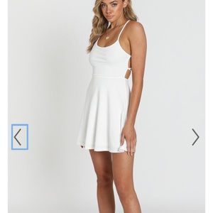 White comfortable and strappy dress